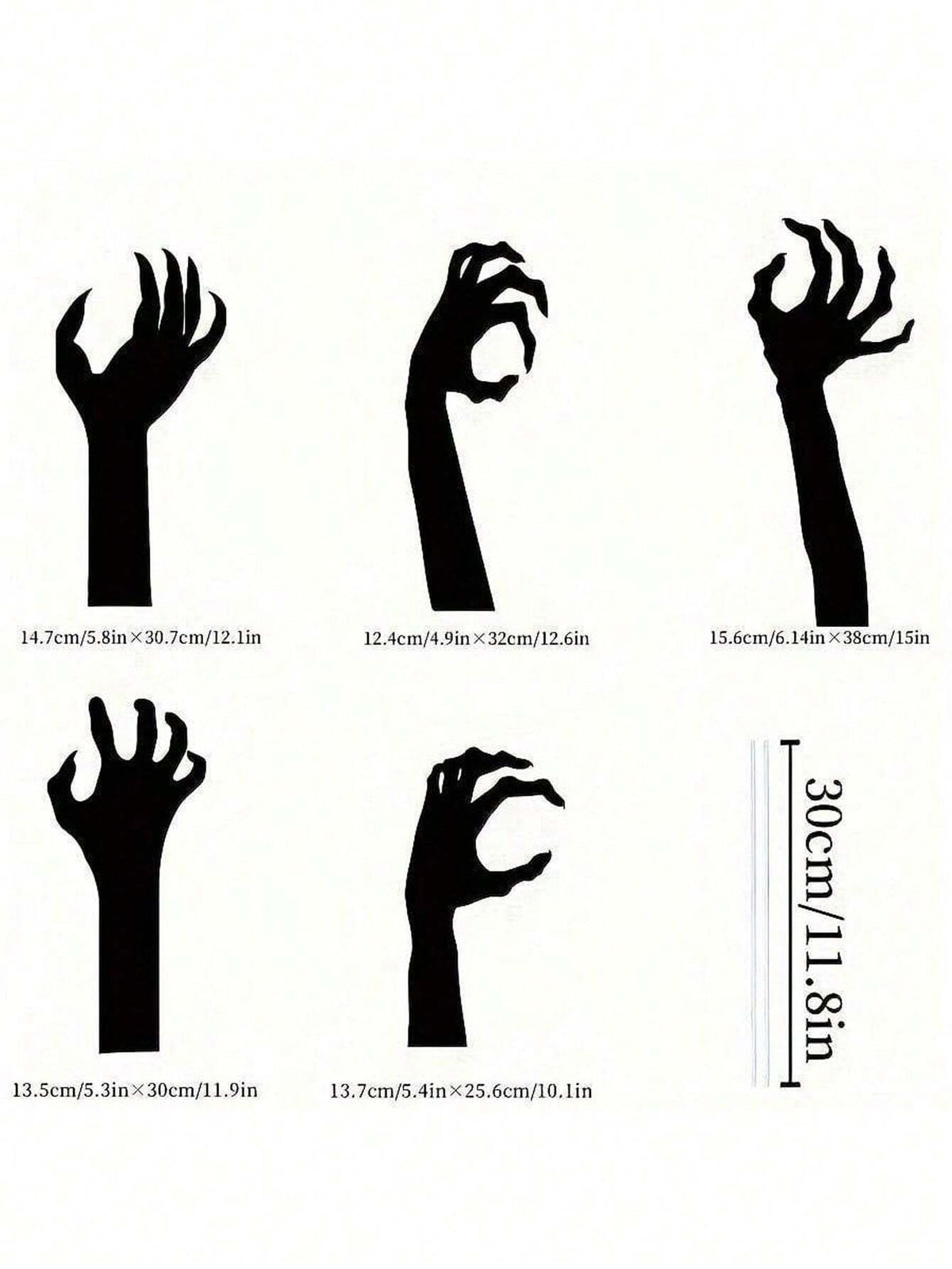 5PCS Scary Halloween Yard Decorations, Black Halloween Handmade Lawn Stakes, Suitable for Halloween Silhouette Yard Decorations, Halloween Sidewalk Signs, Outdoor Halloween Yard Decorations